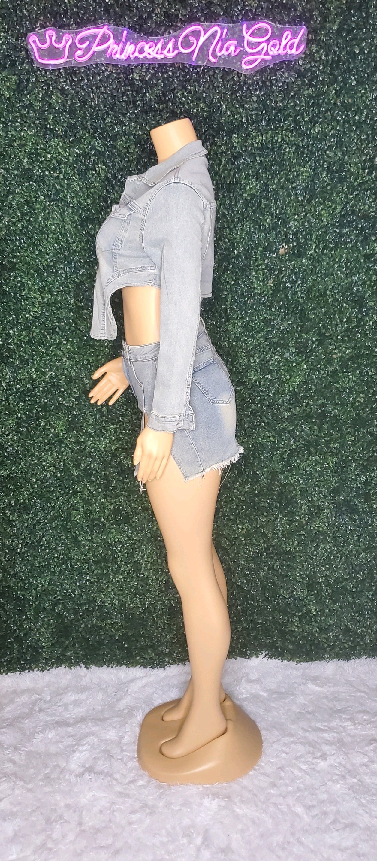 PRINCESS DENIM CORSET SUIT