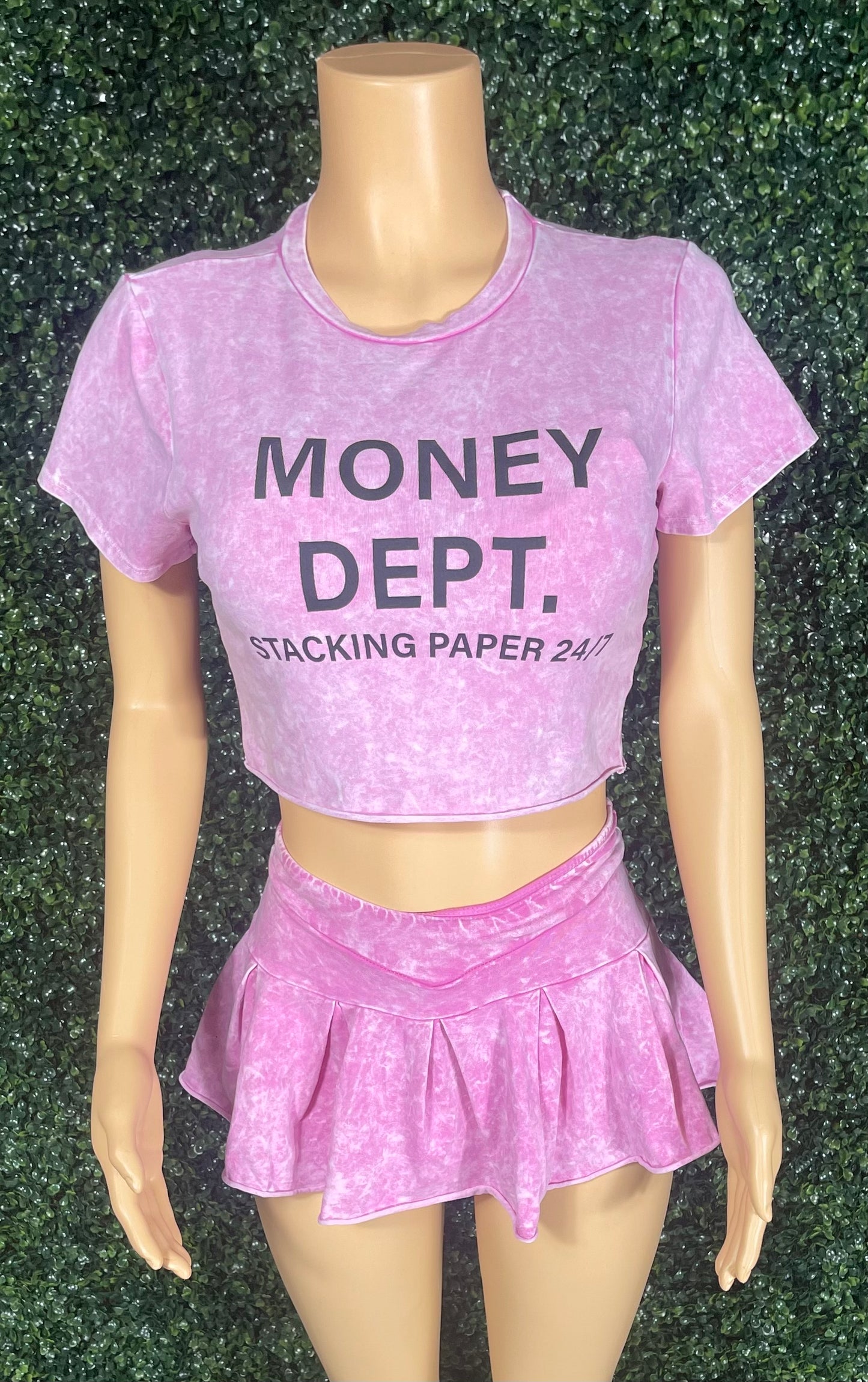Paper stacking baby skirt set