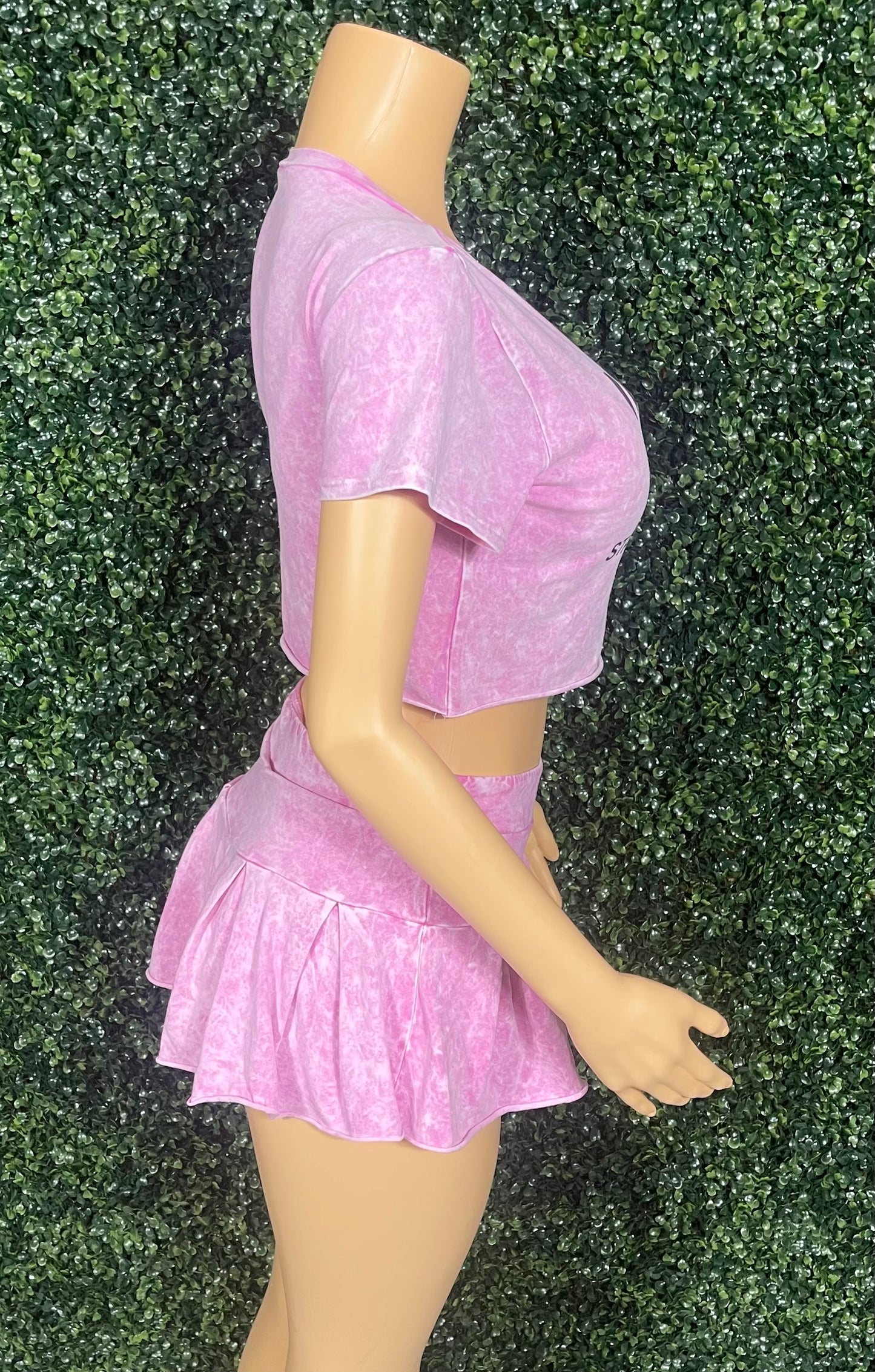 Paper stacking baby skirt set
