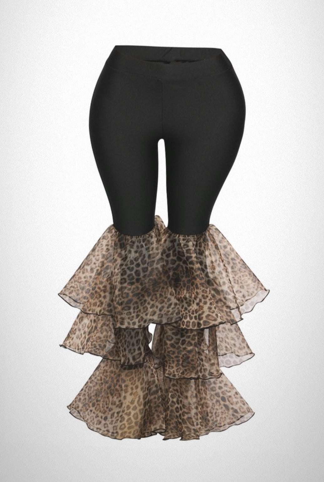Ruffle cheetah pants