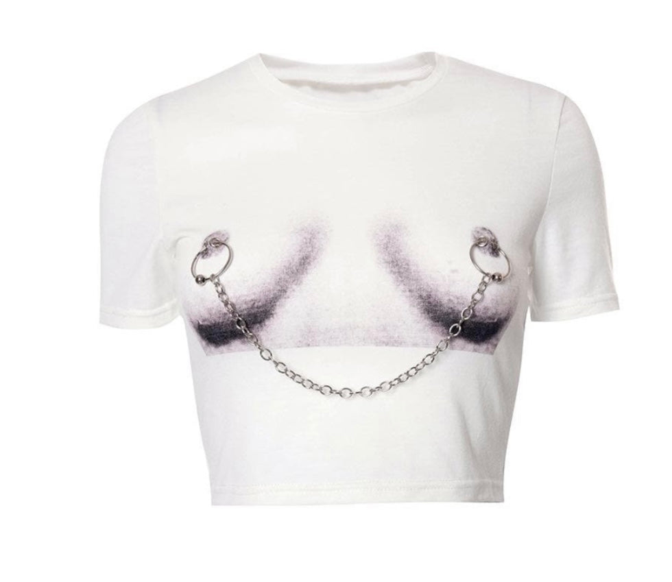 PIERCED CHAIN TOP