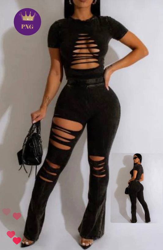 SEXY CUT PANTS SET