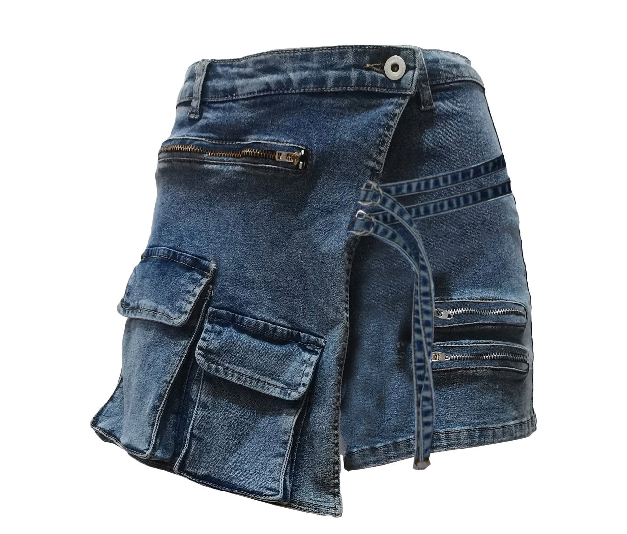 PRINCESS DENIM CARGO SHORTS