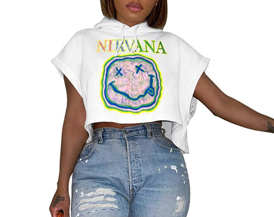 NEVERMIND HOODED CROP TOP